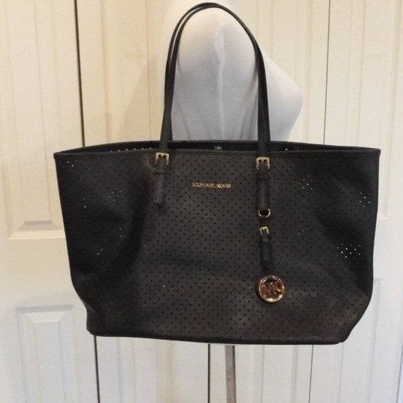 Michael Kors Perforated Leather Jet Set Tote HOST PICK! - Picture 3 of 11